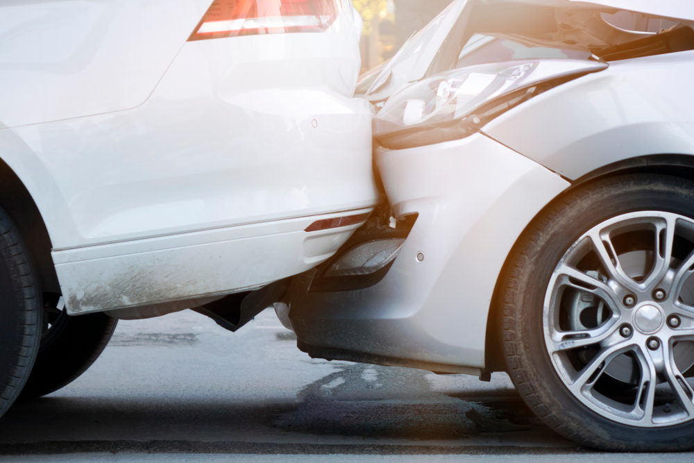 Two cars get into accident 